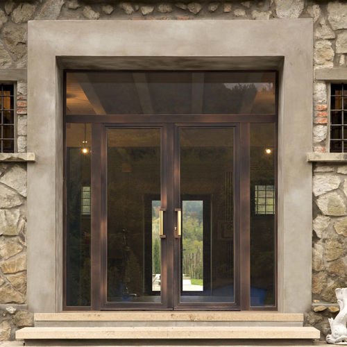 Porta d'ingresso - IRON LINE - CIPRIANI SERRAMENTI - in legno / in alluminio / battente