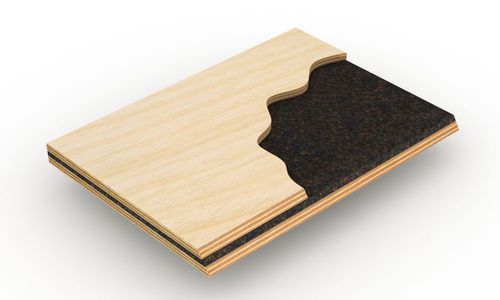 Pannello sandwich per solaio - LARIPHON® “ECO” - BELLOTTI - rivestimento in legno / anima in sughero / anima in gomma