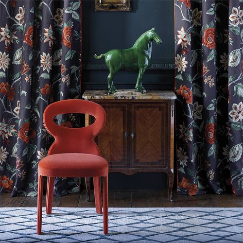 Tessuto per tende - ANJOLIE DE NOVO   - Zoffany - per tende a rullo / a fiori / in lino