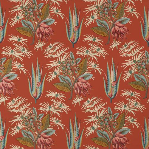 Tessuto da tappezzeria - DESERT FLOWER II - Zoffany - per tende / a fiori / in cotone