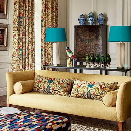 Tessuto da tappezzeria - OISEAUX DE PARADIS - Zoffany - per tende / con motivi naturali / con animali
