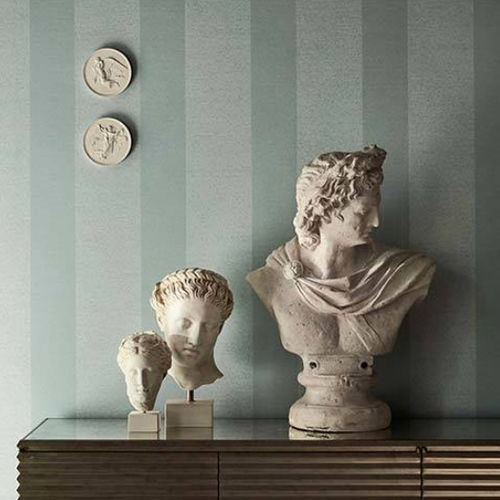 Carta da parati contemporanea - ORMONDE STRIPE - Zoffany - a righe / aspetto tessuto / grigia