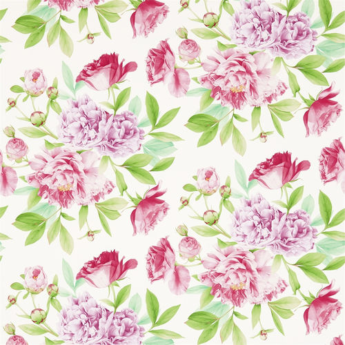 Carta da parati contemporanea - PHOEBE - Zoffany - con motivi floreali / aspetto tessuto / multicolore