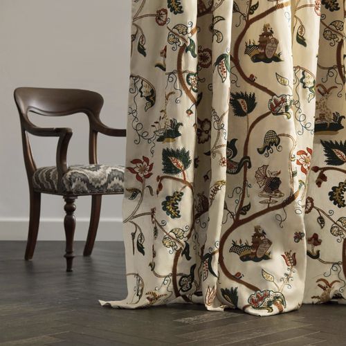 Tessuto per tende - BORDADO HAMPTON  - Zoffany - per tende a rullo / con animali / a fiori