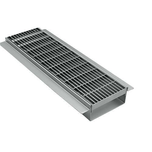 Canaletta con griglie - CB.150 - OFFICINA MECCANICA LEONI s.r.l. - griglia in acciaio / per pavimentazione / per terrazza