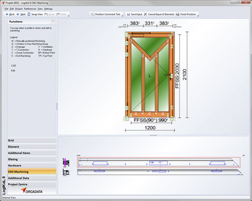 Software di disegno - CNC - ORGADATA AG - di architettura / per serramenti / 2D