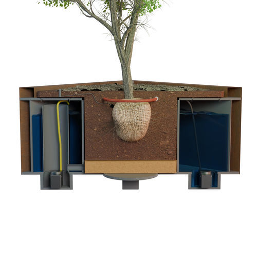 Fioriera in legno - TYPE 1500-900 - ACO - rettangolare / quadrata / con irrigazione automatica