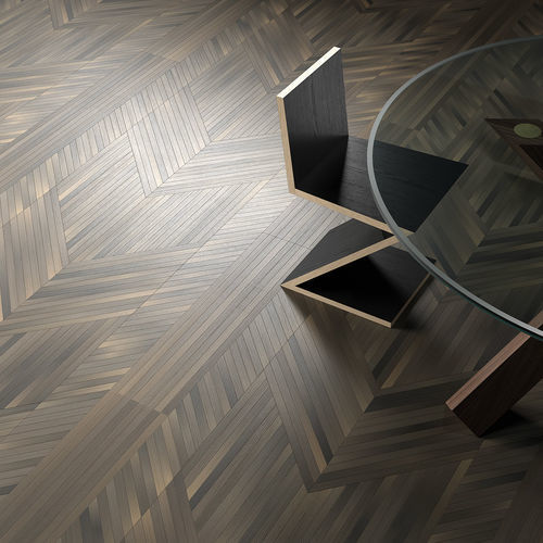 Rivestimento per pavimento adatto per pareti - NEWCHEVRON EBONY - BERTI PAVIMENTI LEGNO - in rovere / da interno / professionale