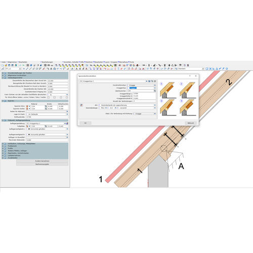 Software di progettazione - ROOF CONSTRUCTIONS - DIETRICH'S AG - di calcolo / per struttura in legno / 2D