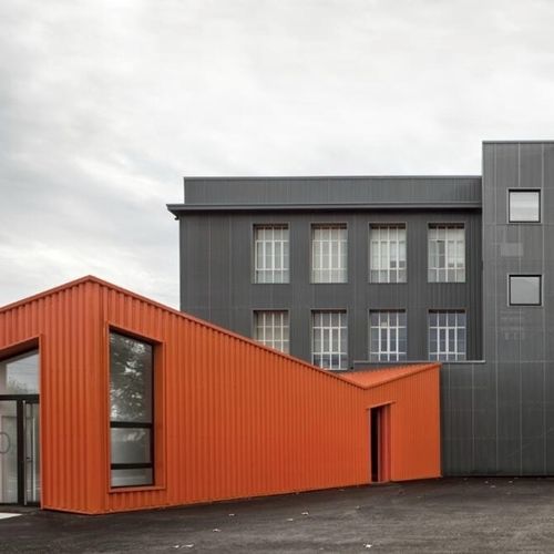Facciata in lana minerale - SANDWICH - ARCELORMITTAL Long - acciaio