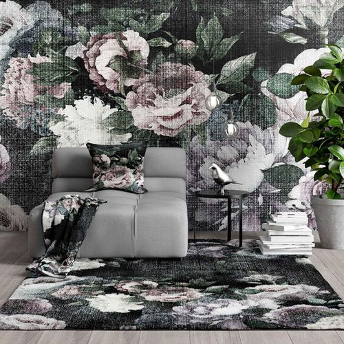 Tappeto contemporaneo - FIAMMINGO - ADRIANI E ROSSI EDIZIONI - a fiori / in cotone / rettangolare