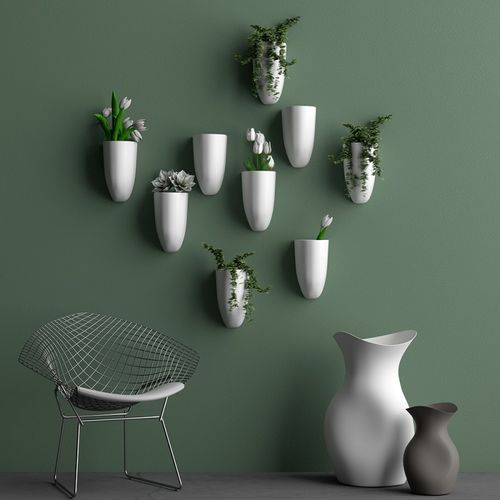 Vaso contemporaneo - KIKIBIO - ADRIANI E ROSSI EDIZIONI - in ceramica / a muro