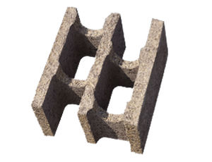 Blocco cassero in legno cemento - HB 44/15-2 - ISOTEX SRL - per muro portante / isolante / parafiamma