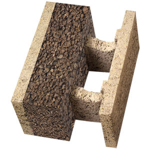 Blocco cassero in legno cemento - HDIII 38/14 - ISOTEX SRL - per solaio / isolante / parafiamma