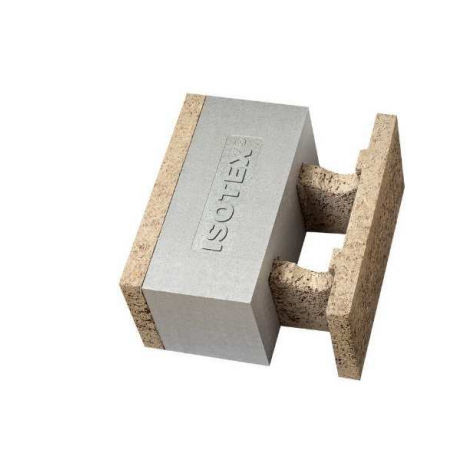 Blocco cassero in legno cemento - HDIII 44/23 - ISOTEX SRL - in Néopor® / per muro portante / isolante