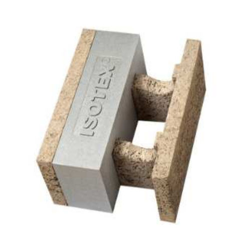 Blocco cassero in legno cemento - HDIII 38/17 - ISOTEX SRL - in Néopor® / per muro portante / isolante
