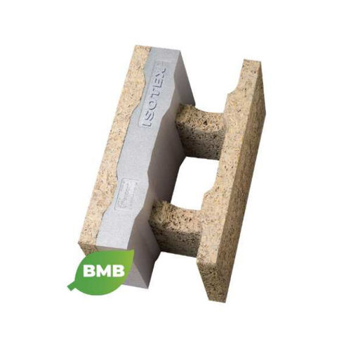 Blocco cassero in legno cemento - HDIII 30/10 - ISOTEX SRL - in Néopor® / per muro portante / isolante