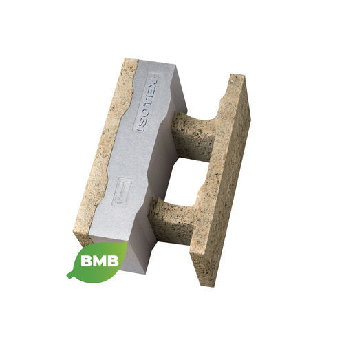 Blocco cassero in legno cemento - HDIII 33/10 - ISOTEX SRL - in Néopor® / per muro portante / isolante
