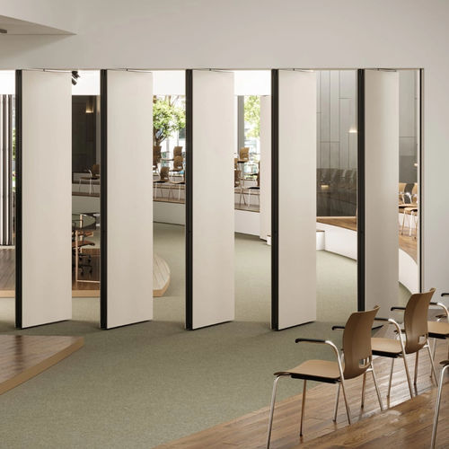 Parete pieghevole - D100 - ESTFELLER - scorrevole impilabile / in laminato / professionale