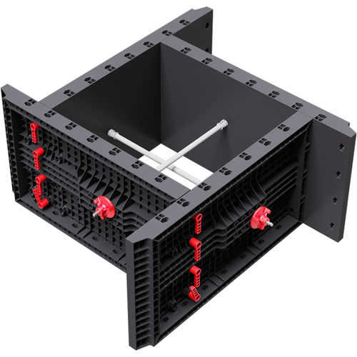 Cassaforma modulare - GEOPANEL STAR - GEOPLAST - in ABS / per muro / per pilastro