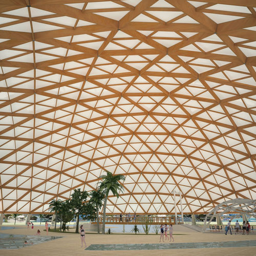 Ossatura in legno lamellare - SPACEWOOD DOME - WOOD SYSTEM INTERNATIONAL SRL - capriata / per tettoia / per spazi pubblici