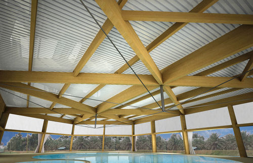 Ossatura in legno lamellare - WOOD SYSTEM INTERNATIONAL SRL - per piscina pubblica