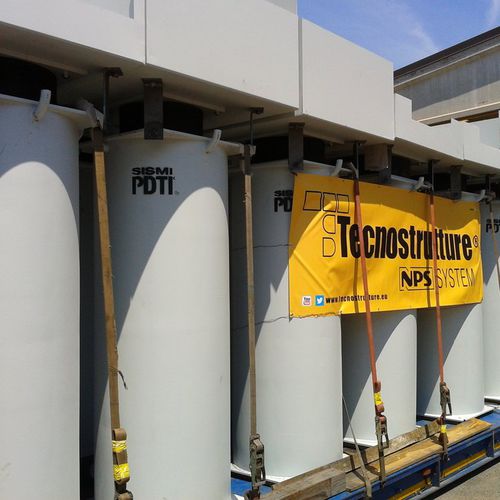 Pilastro prefabbricato antisismico - NPS® SISMI PDTI® - TECNOSTRUTTURE - NPS SYSTEM® - in acciaio / rotondo