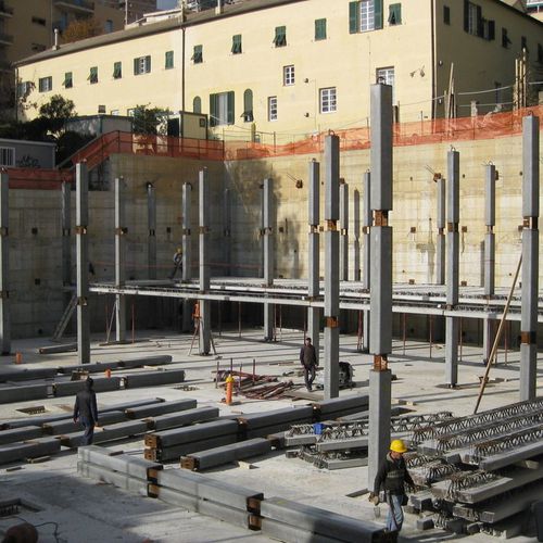 Pilastro prefabbricato in calcestruzzo - NPS® PTC® - TECNOSTRUTTURE - NPS SYSTEM® - in acciaio / prefabbricato / rotondo