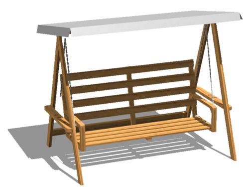 Dondolo da giardino in legno - 072117 - LEGNOLANDIA - autoportante