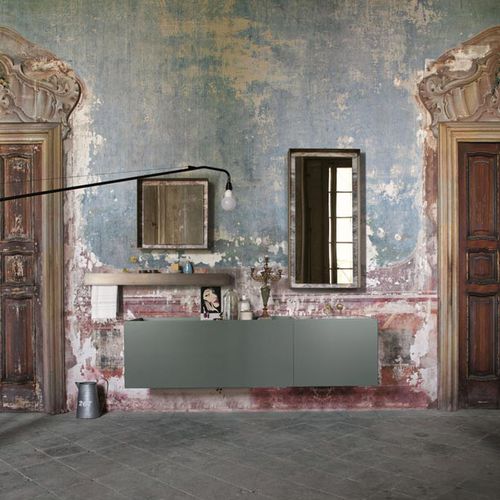 Mobile lavabo sospeso - MUST - ALTAMAREA - in legno / contemporaneo / con armadietto integrato