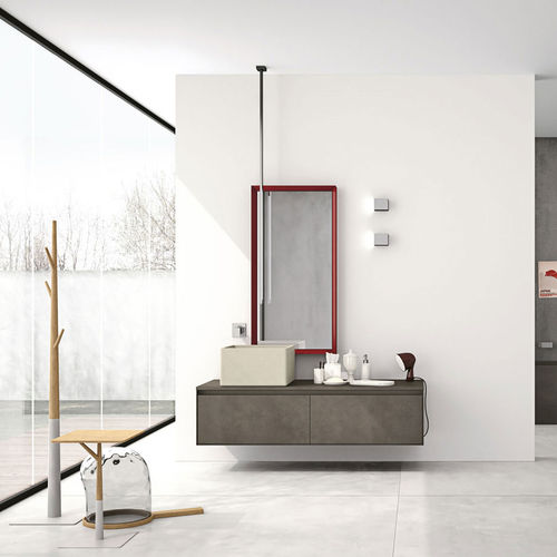 Mobile lavabo sospeso - ARIA - ALTAMAREA - in rovere / contemporaneo / con armadietto integrato