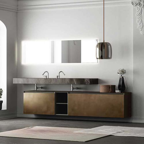 Piano lavabo doppio - 360GRADI/LOFT - ALTAMAREA - in pietra