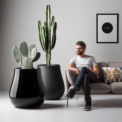 Fioriera in polietilene - DROP - PLUSt COLLECTION - rotonda / luminosa / contemporanea