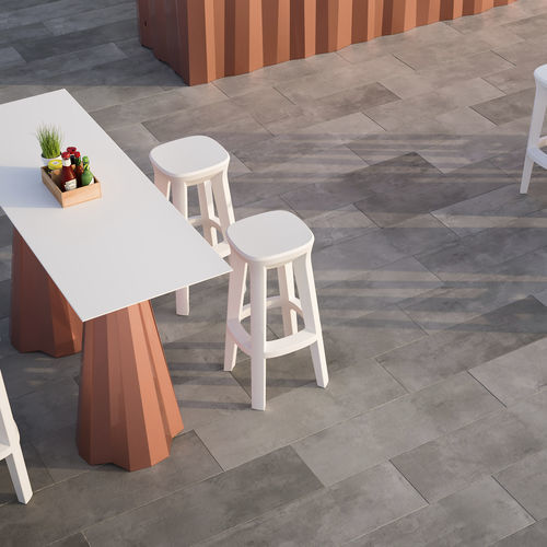 Sgabello da bar contemporaneo - frozen - PLUSt COLLECTION - in polietilene / con base in polietilene / con 4 gambe