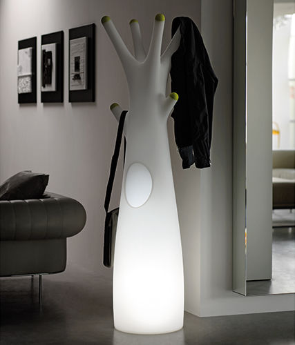 Appendiabiti da terra - GODOT LIGHT - PLUSt COLLECTION - design originale / in polietilene / bianco