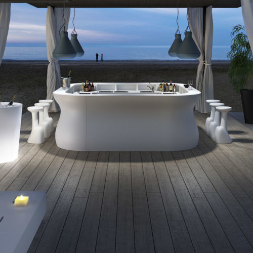 Bancone da bar - bartolomeo - PLUSt COLLECTION - in polietilene / dritto / a U