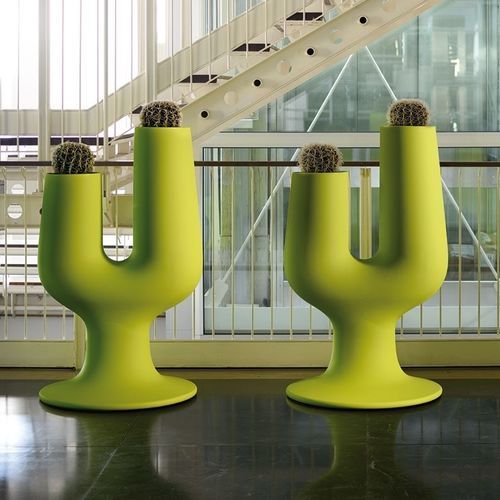 Fioriera in polietilene - CACTUS - PLUSt COLLECTION - design originale / per spazi pubblici / bianca