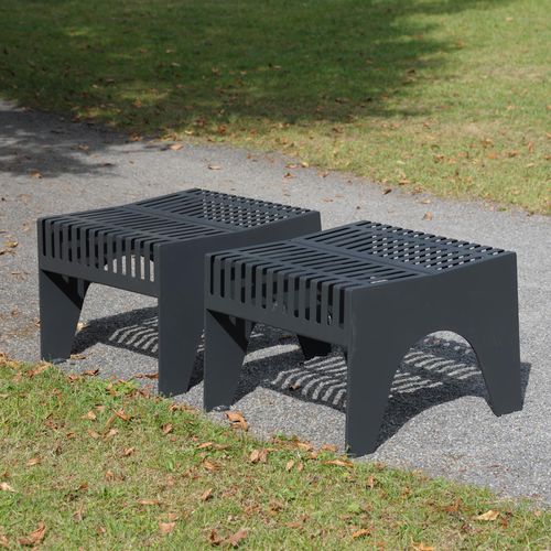 Sgabello contemporaneo - CHALIDOR 500 - BENKERT BÄNKE - in acciaio / con supporto in acciaio inossidabile laccato / per spazio pubblico