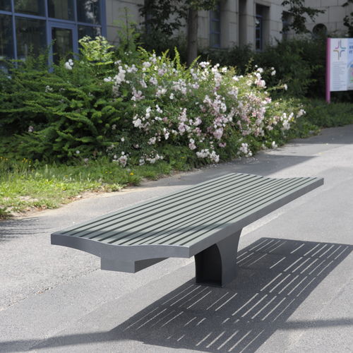 Panca per spazi pubblici contemporanea - COMFONY S20 - BENKERT BÄNKE - in acciaio con rivestimento a polvere / in alluminio / in PET