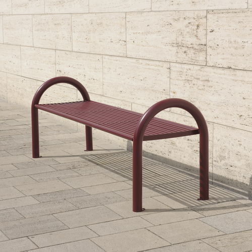 Panca per spazi pubblici contemporanea - SIARDO 150R - BENKERT BÄNKE - in acciaio con rivestimento a polvere / senza schienale / con braccioli