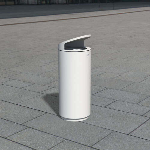 Portarifiuti pubblico - 220 - BENKERT BÄNKE - in acciaio inox verniciato / con portacenere integrato / con coperchio
