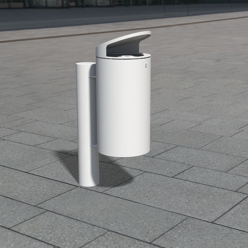 Portarifiuti pubblico - 230 - BENKERT BÄNKE - in acciaio inox verniciato / con portacenere integrato / con coperchio
