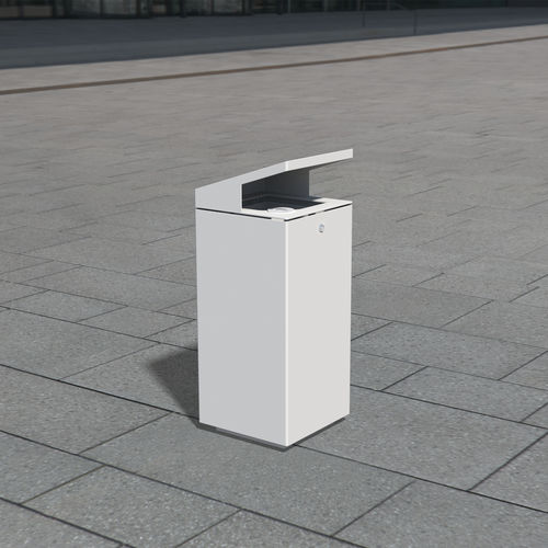 Portarifiuti pubblico - 710 - BENKERT BÄNKE - in acciaio inox verniciato / con portacenere integrato / con coperchio