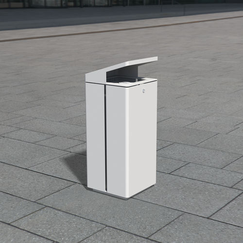 Portarifiuti pubblico - 810 - BENKERT BÄNKE - in acciaio inox verniciato / con portacenere integrato / con coperchio