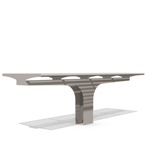 Tavolo da picnic contemporaneo - SIARDO S20R - BENKERT BÄNKE - in acciaio inossidabile / con supporto in acciaio inossidabile / rettangolare