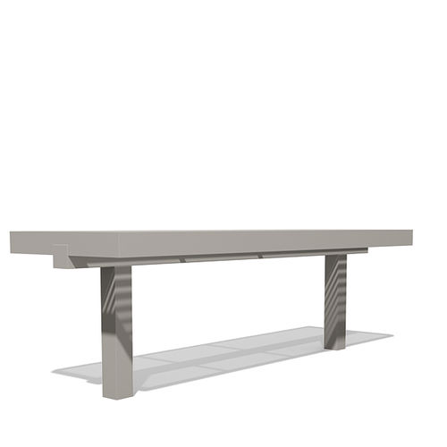 Tavolo da picnic contemporaneo - SICORUM M900 - BENKERT BÄNKE - in acciaio inossidabile / con supporto in acciaio inossidabile / rettangolare