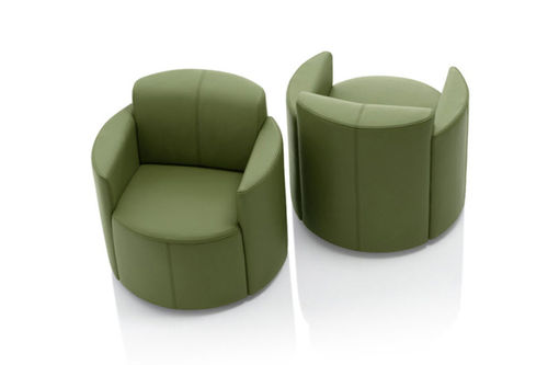 Poltrona contemporanea - BAGATELLE - steiner - in pelle / in tessuto