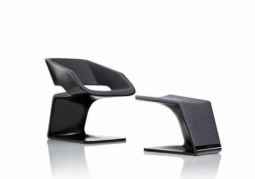 Poltrona design originale - ORA GAMI - steiner - in pelle / in tessuto / con poggiapiedi
