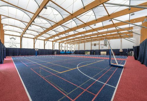 Tensostruttura su ossatura metallica - OSWESTRY  - SMC2 - per copertura / con membrana in PVC / per campo sportivo