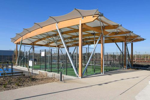 Tensostruttura su ossatura in legno - SAINT-REMY - SMC2 - per copertura / per campo sportivo